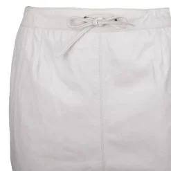 Jupe en cuir celia blanche Femme OAKWOOD