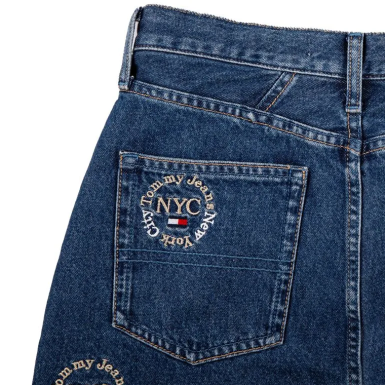 Jupe en jean avec broderie en coton Femme TOMMY HILFIGER