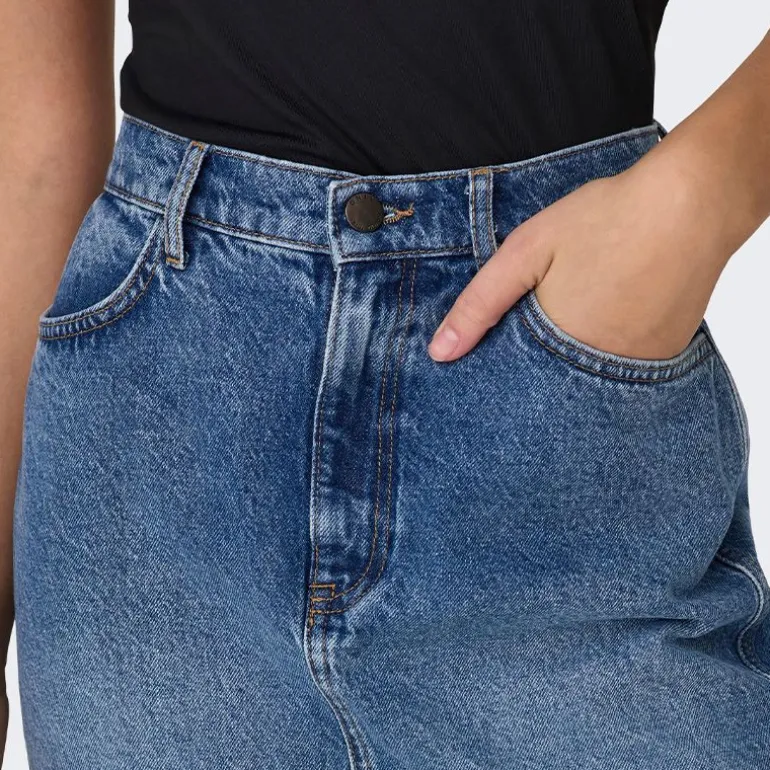 Jupe en jeans longue onlcilla en coton Femme ONLY