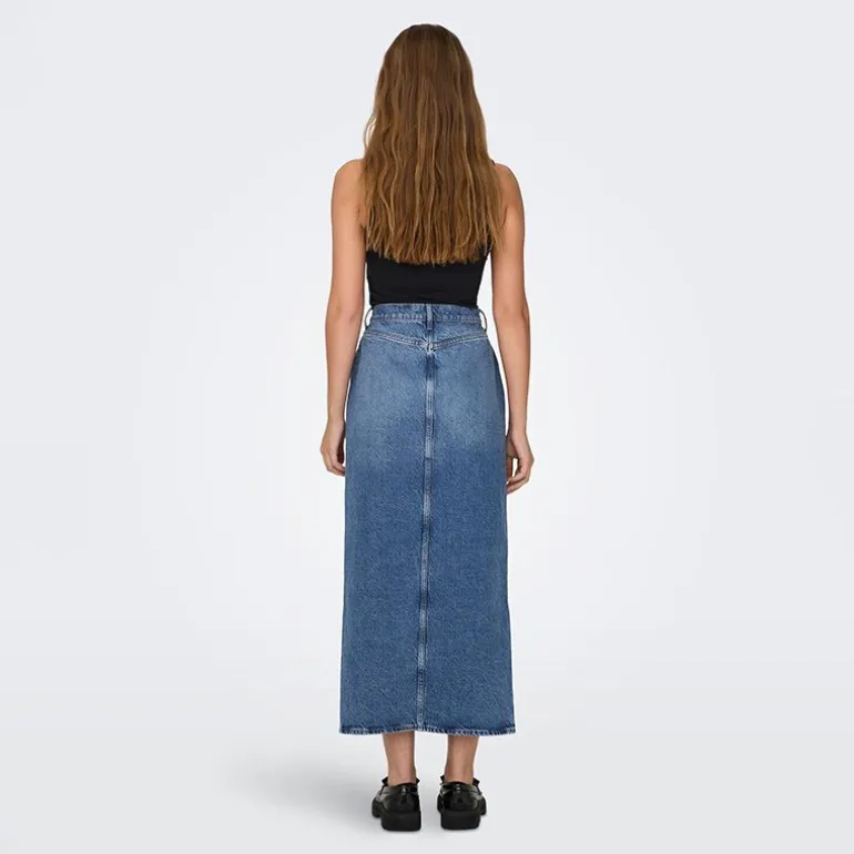Jupe en jeans longue onlcilla en coton Femme ONLY
