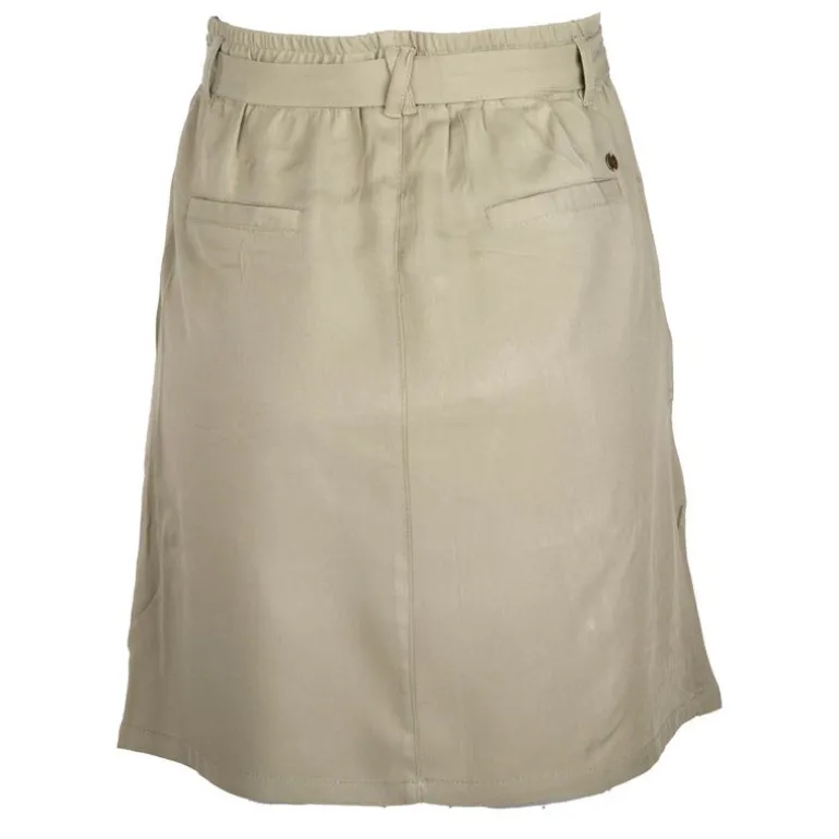 Jupe kaki à bouton poches plaquées Femme DEELUXE 74