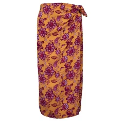 Jupe longue fleurie ocre juthess Femme LA PETITE ETOILE