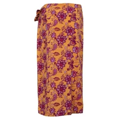 Jupe longue fleurie ocre juthess Femme LA PETITE ETOILE