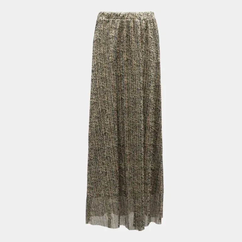 Jupe longue imprimé avec fils métalliques Femme PLEASE