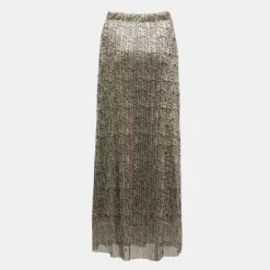 Jupe longue imprimé avec fils métalliques Femme PLEASE