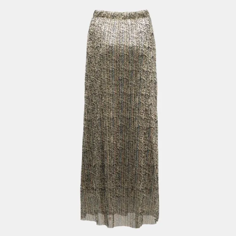 Jupe longue imprimé avec fils métalliques Femme PLEASE