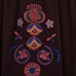 Jupe longue élastique magoo fleurs brodées Femme ANTIK BATIK