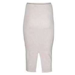Jupe longue moulante laine logo fendu arrière Femme CALVIN KLEIN