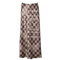 Jupe longue regular vava à carreaux Femme HOLLY AND JOEY