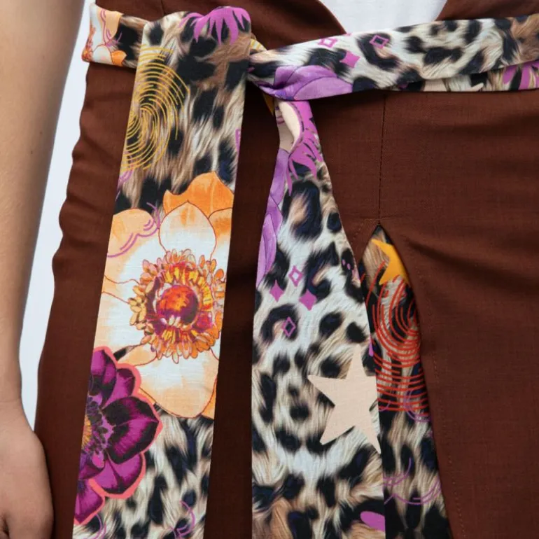 Jupe marron gab imprimé léopard Femme HOLLY AND JOEY