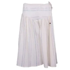 Jupe mi longue fils brillants à rayures Femme ANTIK BATIK