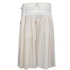 Jupe mi longue fils brillants à rayures Femme ANTIK BATIK