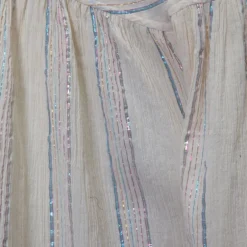 Jupe mi longue fils brillants à rayures Femme ANTIK BATIK