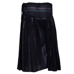 Jupe mi longue fils brillants à rayures Femme ANTIK BATIK