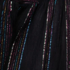 Jupe mi longue fils brillants à rayures Femme ANTIK BATIK