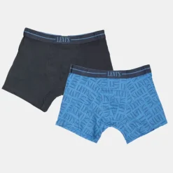 Lot 2 boxers coton avec logo liseré sur l'élastique Homme LEVI'S