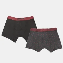 Lot 2 boxers coton imprimé fleuri avec logo Homme LEVI'S