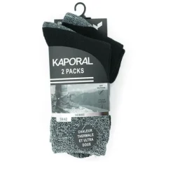 Lot 2 paires chaussettes ultra doux Homme KAPORAL