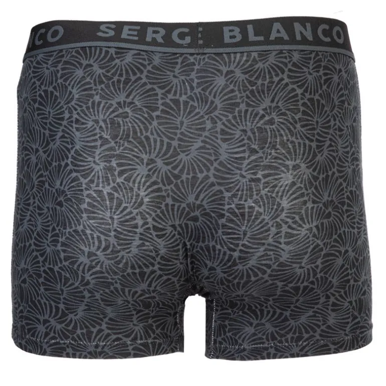 Lot de 2 boxers gris imprimé fleurs et uni Homme SERGE BLANCO