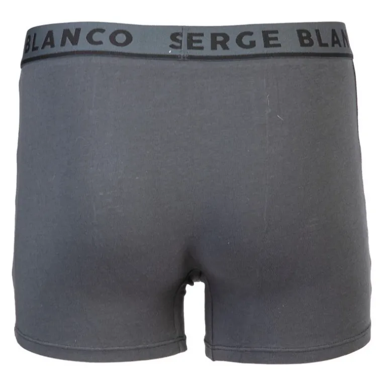 Lot de 2 boxers gris imprimé fleurs et uni Homme SERGE BLANCO