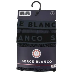 Lot de 2 boxers gris imprimé fleurs et uni Homme SERGE BLANCO
