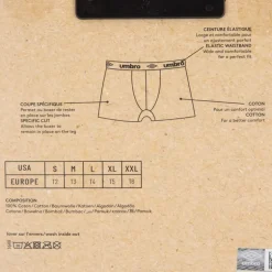 Lot de 4 boxers rouge/blanc/noir/bleu Homme UMBRO