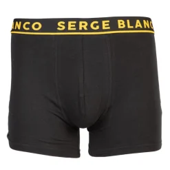 Lot de 2 boxers uni et à motifs avec bordure colorée serge blanco Homme SERGE BLANCO