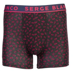 Lot de 2 boxers uni et à motifs avec bordure colorée serge blanco Homme SERGE BLANCO