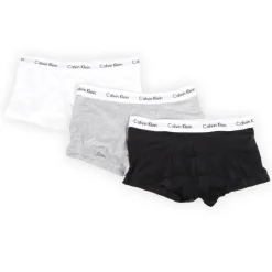 Lot de 3 boxers unis coton stretch homme CALVIN KLEIN