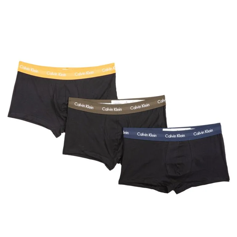 Lot de 3 boxers unis coton stretch homme CALVIN KLEIN