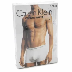 Lot de 3 boxers unis coton stretch homme CALVIN KLEIN
