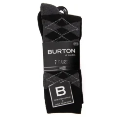 Lot de 7 chaussettes fantaisies kamalo Homme BURTON OF LONDON