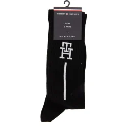 Lot de 2 chaussettes noir et blanc Homme TOMMY HILFIGER