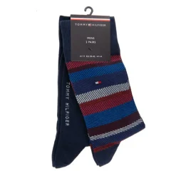 Lot de 2 chaussettes rayées Homme TOMMY HILFIGER