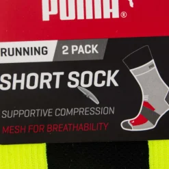 Lot de 2 paires de chaussettes 171012001 noir / jaune Mixte PUMA