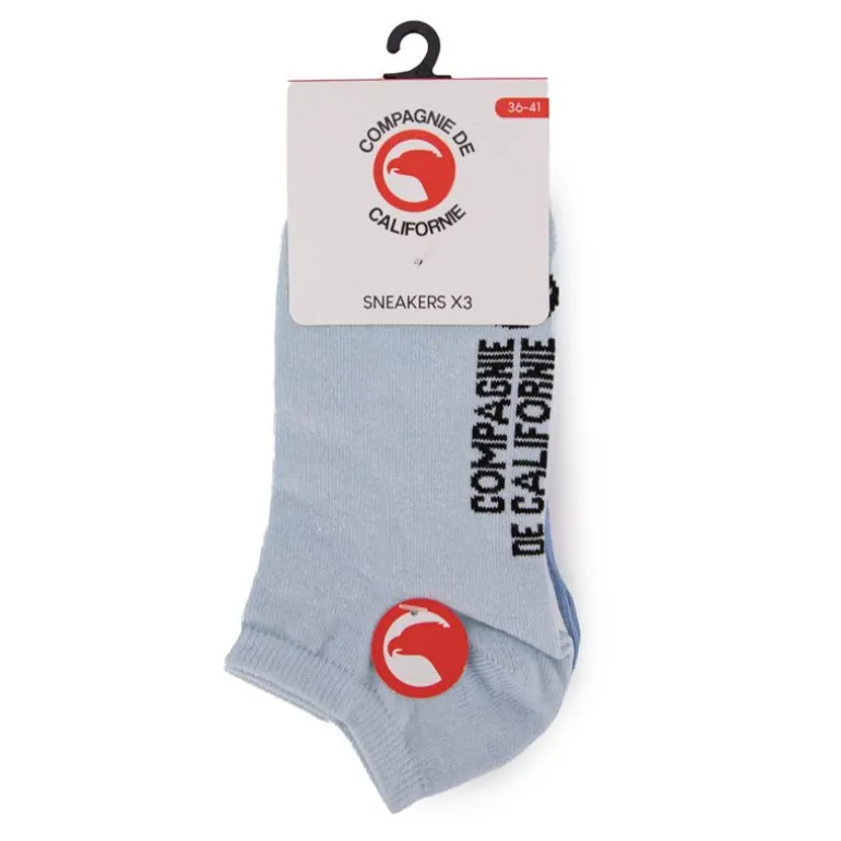Lot de 3 paires de chaussettes mi haute pastel Femme COMPAGNIE DE CALIFORNIE