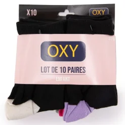 Lot de 10 paires de chaussettes coton mélangé lorella Enfant OXY