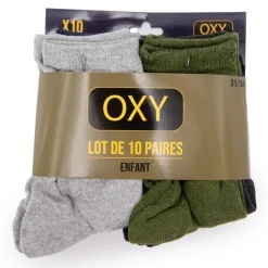 Lot de 10 paires de chaussettes coton mélangé libero Enfant OXY