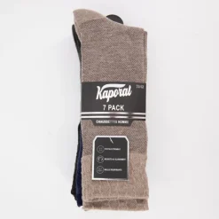 Lot de 7 paires de chaussettes tissees jeriel Homme KAPORAL