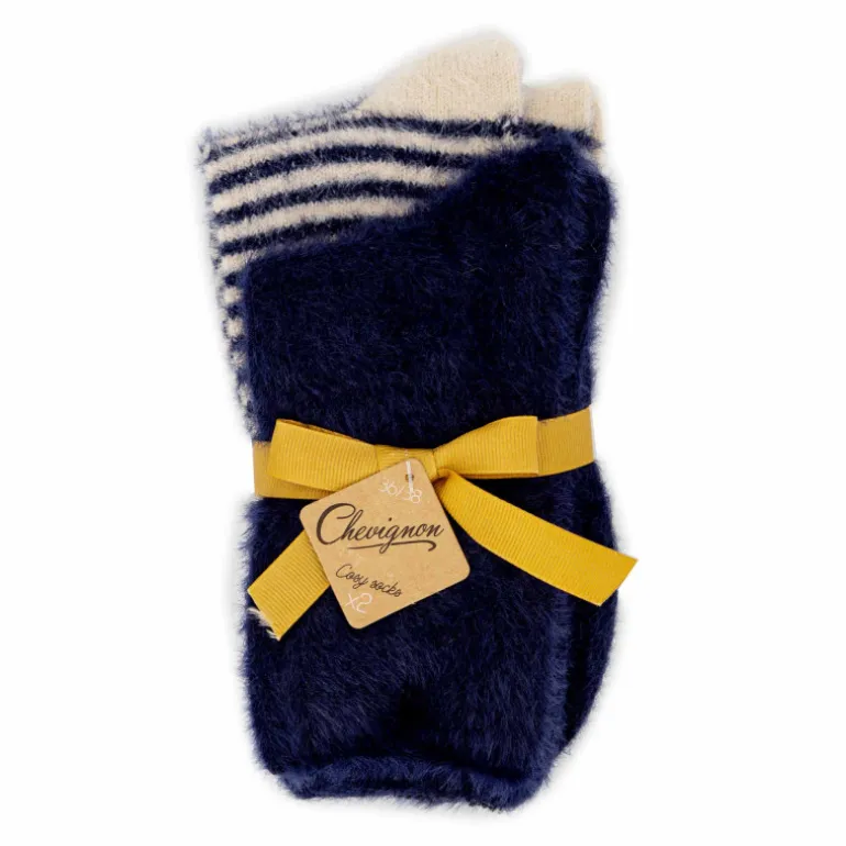 Lot de 2 paires de chaussettes fluffy Cheriane Femme CHEVIGNON