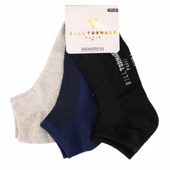 Lot de 3 paires de socquettes en coton Homme BILL TORNADE