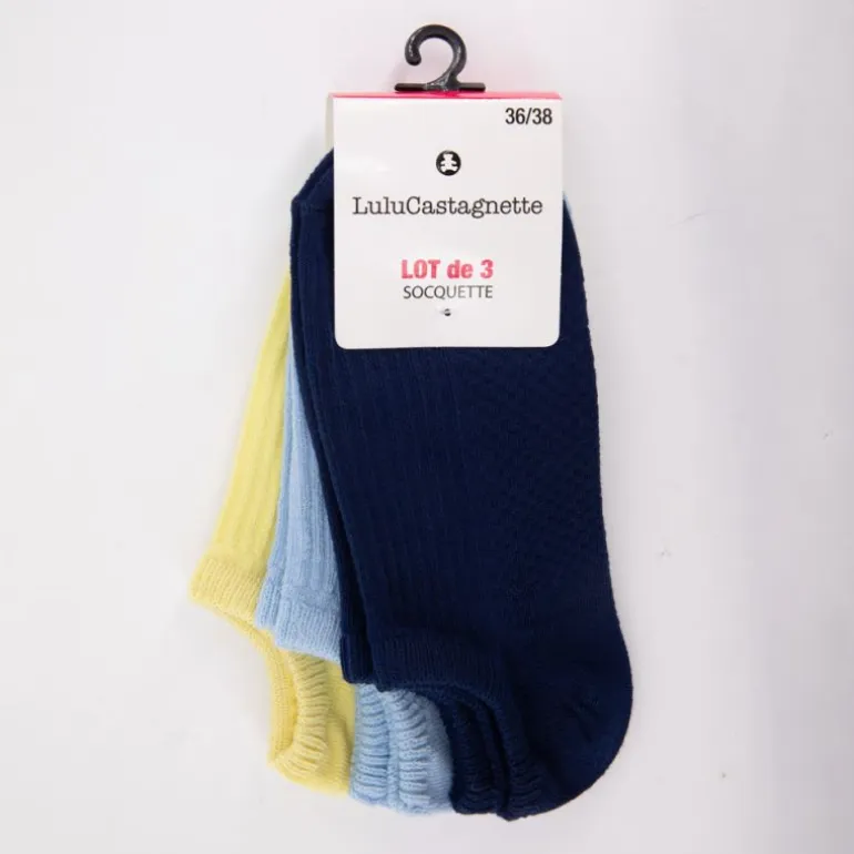 Lot de 3 paires de socquettes lalita Femme LULU CASTAGNETTE