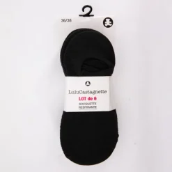 Lot de 6 paires de socquettes respirantes nadine Femme LULU CASTAGNETTE