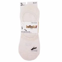 Lot de 3 paires de socquettes invisibles Femme INFINITIF