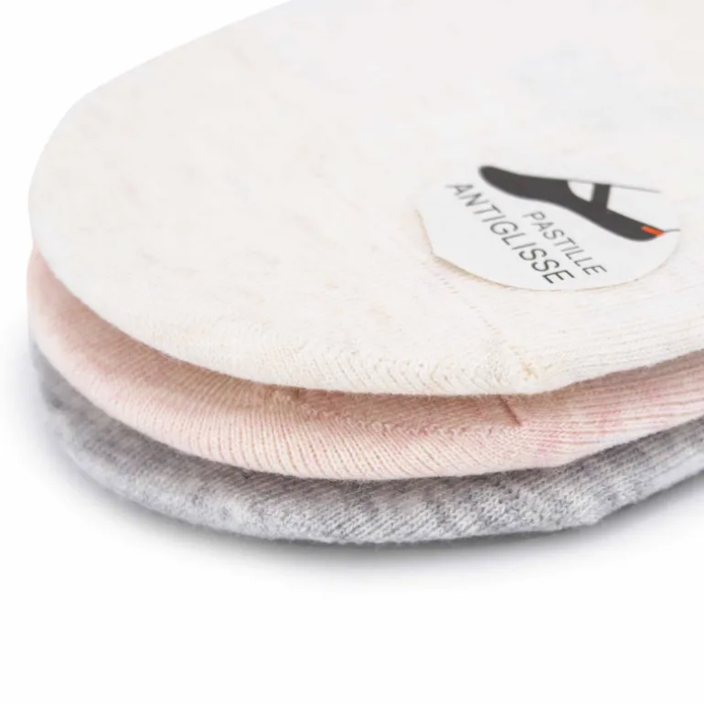 Lot de 3 paires de socquettes invisibles Femme INFINITIF