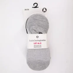Lot de 6 paires de socquettes respirantes nadine Femme LULU CASTAGNETTE