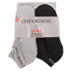 Lot de 6 socquettes en coton Taille 39-46 CHEVIGNON