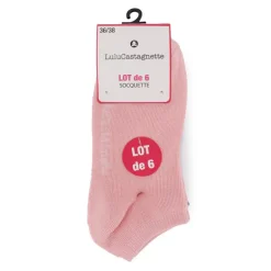 Lot de 6 socquettes pepita t 36/38 - 39/41 Femme LULU CASTAGNETTE