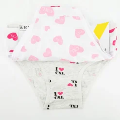 Lot de culottes x 3 avec coeurs roses logo imprimé coton Fille CXL BY CHRISTIAN LACROIX