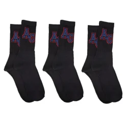 Lot x3 chaussettes logo cheville Homme AMERICAN COLLEGE